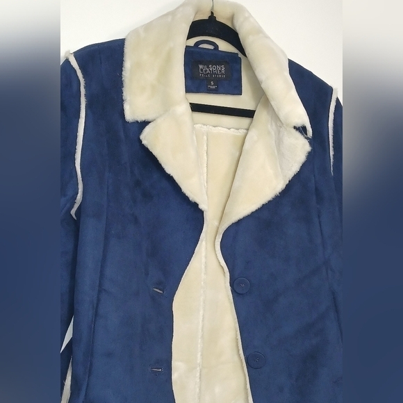 WILSONS LEATHER SHERPA JACKET - Penny Lane Y2K does 70’s - Picture 4 of 6